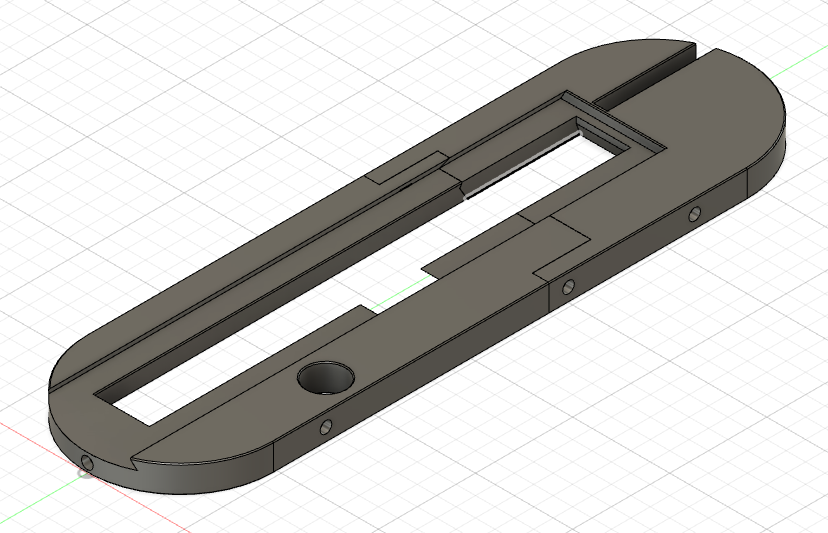 CAD rendering of the tablesaw throat insert