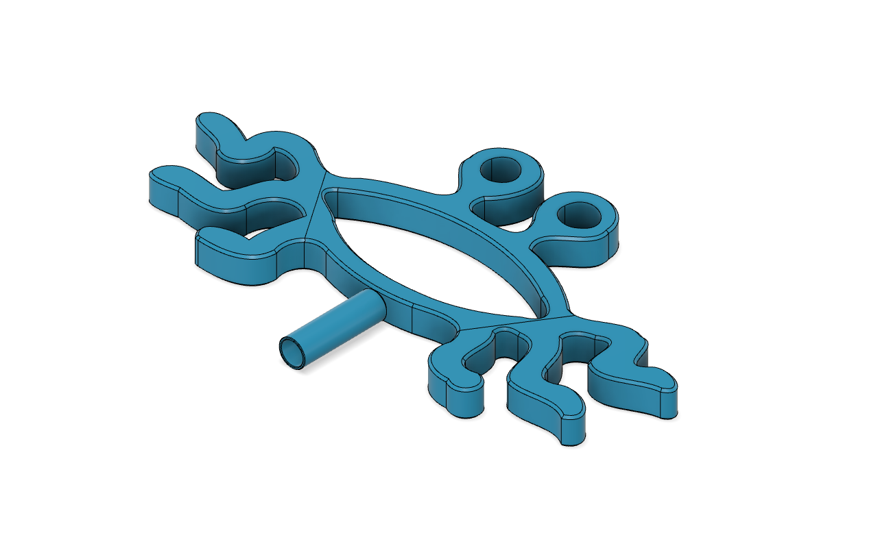 Flying Spaghetti Monster tree topper CAD rendering