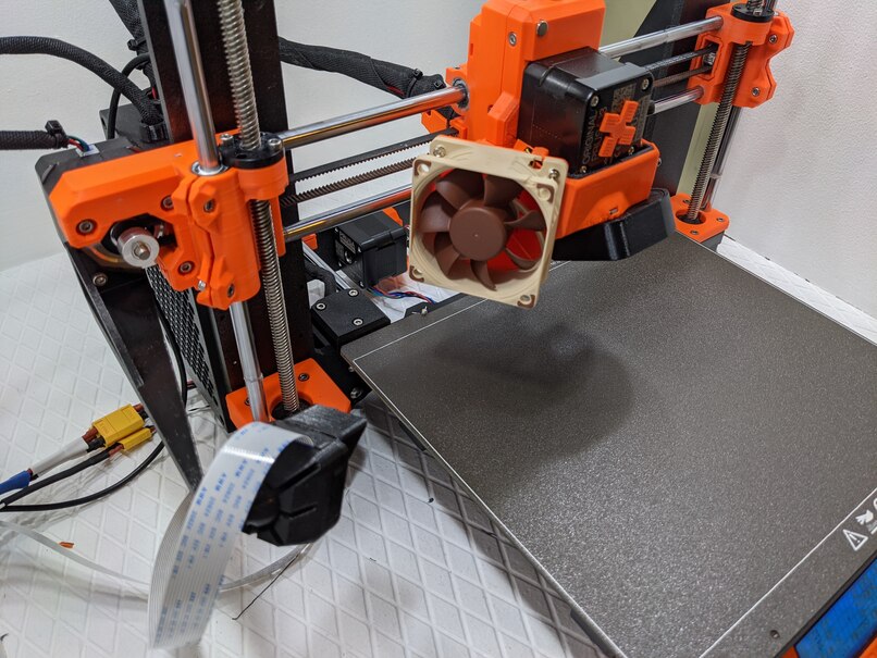 Picam mount attached to Prusa MK3S, left.